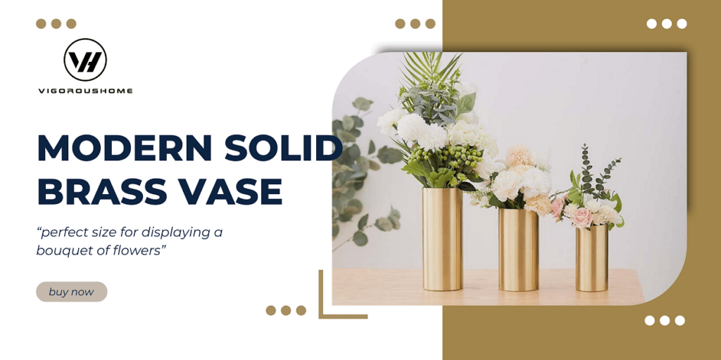 VIGOROUSHOME SOLID BRASS VASE